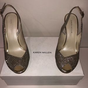 Karen Millen Gold Heels